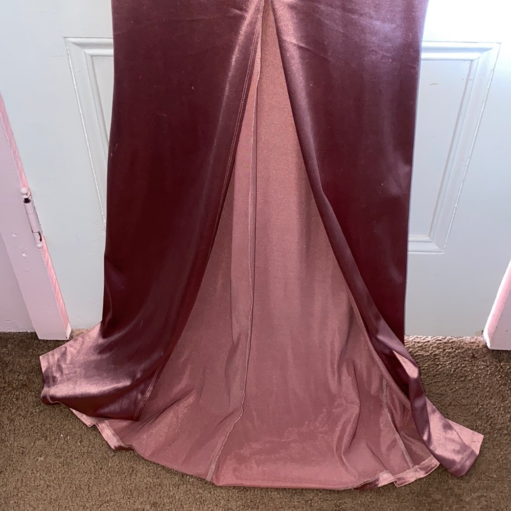 Pink Satin Prom Dress - Picture 4 of 5